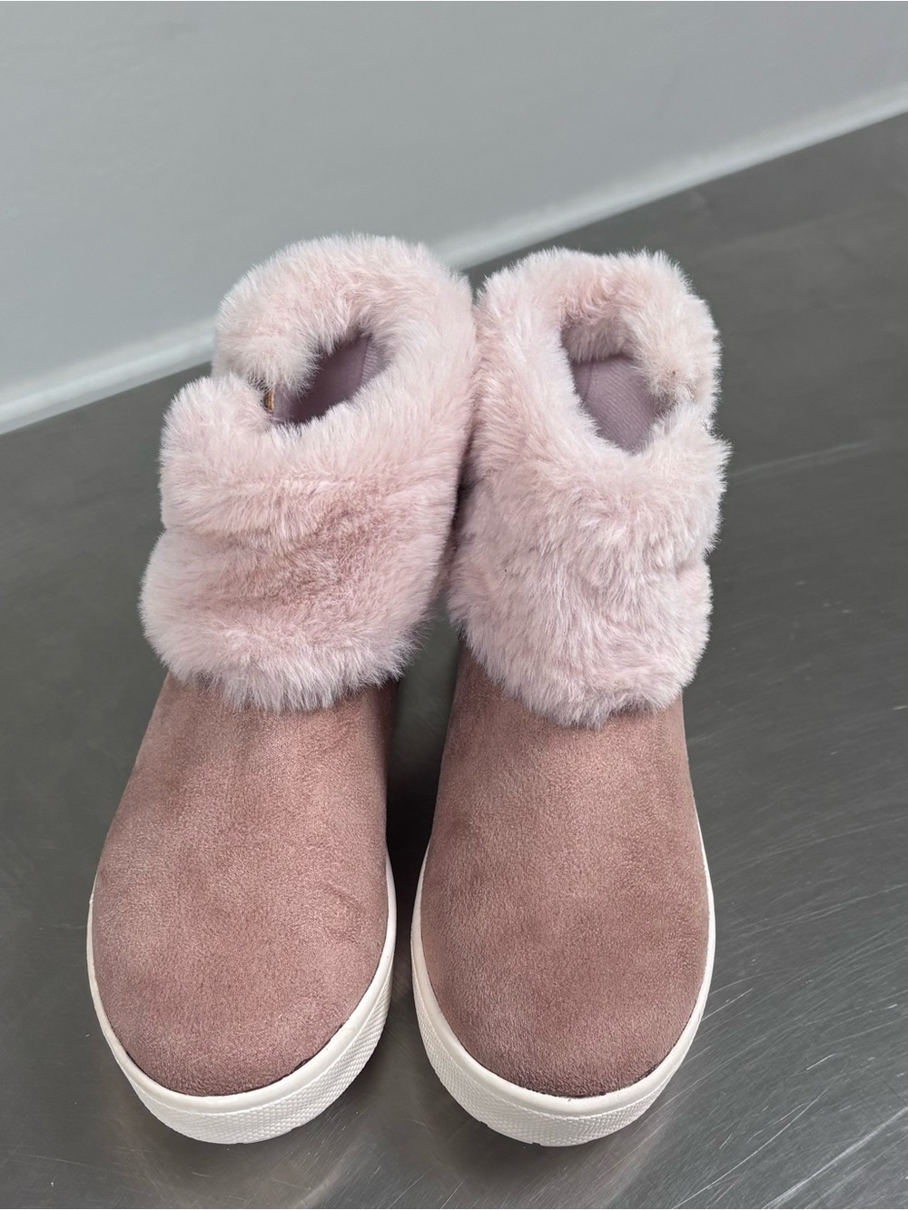 Sugar “Candy Cane” Mauve Slip-On Shoes – Size 13M- NWOT